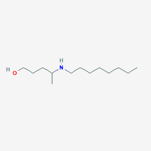 molecular formula C13H29NO B13265803 4-(Octylamino)pentan-1-ol 