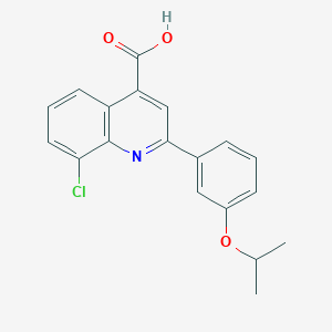molecular formula C19H16ClNO3 B1326581 8-Chloro-2-(3-isopropoxyphenyl)quinoline-4-carboxylic acid CAS No. 862713-33-5