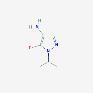 molecular formula C6H10FN3 B13265825 5-fluoro-1-(propan-2-yl)-1H-pyrazol-4-amine 