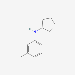 molecular formula C12H17N B13265844 N-Cyclopentyl-3-methylaniline 