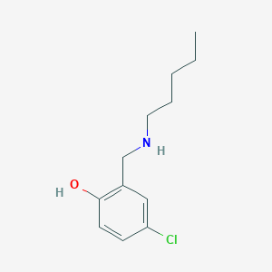 molecular formula C12H18ClNO B13265847 4-Chloro-2-[(pentylamino)methyl]phenol 