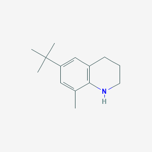 molecular formula C14H21N B13265848 6-tert-Butyl-8-methyl-1,2,3,4-tetrahydroquinoline 