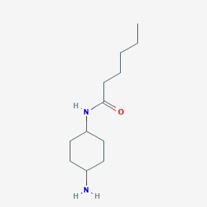 molecular formula C12H24N2O B13265852 N-(4-aminocyclohexyl)hexanamide 