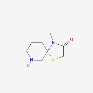 molecular formula C8H14N2OS B13265887 4-Methyl-1-thia-4,7-diazaspiro[4.5]decan-3-one 