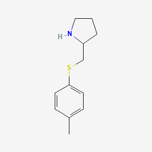 molecular formula C12H17NS B13265906 2-((P-tolylthio)methyl)pyrrolidine 