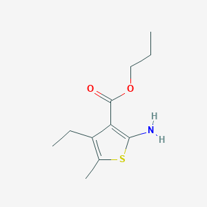 molecular formula C11H17NO2S B1326591 Propyl 2-amino-4-ethyl-5-methylthiophene-3-carboxylate CAS No. 901556-00-1