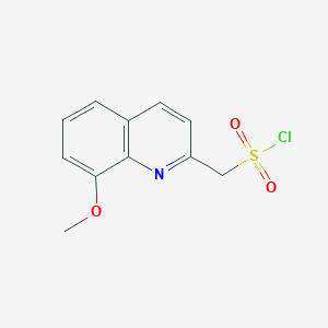 molecular formula C11H10ClNO3S B13265910 (8-Methoxyquinolin-2-yl)methanesulfonyl chloride 