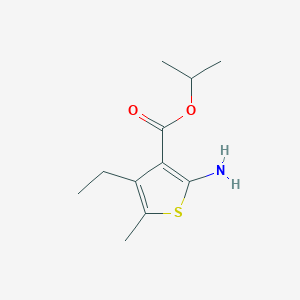 molecular formula C11H17NO2S B1326592 Isopropyl 2-amino-4-ethyl-5-methylthiophene-3-carboxylate CAS No. 869946-98-5