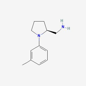 molecular formula C12H18N2 B13265936 [(2S)-1-(3-methylphenyl)pyrrolidin-2-yl]methanamine 