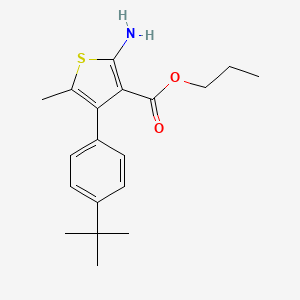 Propyl 2-amino-4-(4-tert-butylphenyl)-5-methylthiophene-3-carboxylate