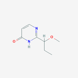 molecular formula C8H12N2O2 B13265942 2-(1-Methoxypropyl)-3,4-dihydropyrimidin-4-one 