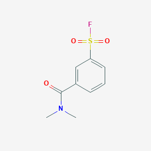 molecular formula C9H10FNO3S B13265948 3-(Dimethylcarbamoyl)benzene-1-sulfonyl fluoride 