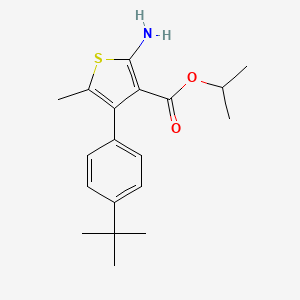 molecular formula C19H25NO2S B1326598 异丙基 2-氨基-4-(4-叔丁基苯基)-5-甲基噻吩-3-羧酸酯 CAS No. 905011-55-4