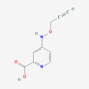 molecular formula C9H8N2O3 B13265985 4-[(Prop-2-yn-1-yloxy)amino]pyridine-2-carboxylic acid 