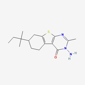 3-amino-7-(1,1-dimethylpropyl)-2-methyl-5,6,7,8-tetrahydro[1]benzothieno[2,3-d]pyrimidin-4(3H)-one