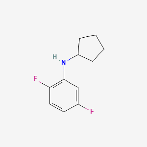 molecular formula C11H13F2N B13265993 N-cyclopentyl-2,5-difluoroaniline 