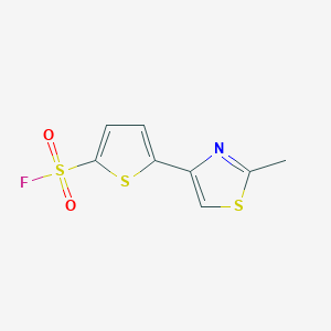 molecular formula C8H6FNO2S3 B13266040 5-(2-Methyl-1,3-thiazol-4-yl)thiophene-2-sulfonyl fluoride 