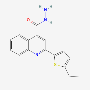 molecular formula C16H15N3OS B1326605 2-(5-Ethylthien-2-yl)quinoline-4-carbohydrazide CAS No. 956576-46-8