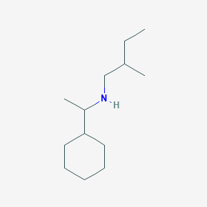 molecular formula C13H27N B13266053 (1-Cyclohexylethyl)(2-methylbutyl)amine 
