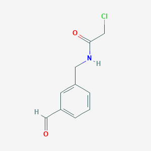 molecular formula C10H10ClNO2 B13266068 2-Chloro-N-[(3-formylphenyl)methyl]acetamide 