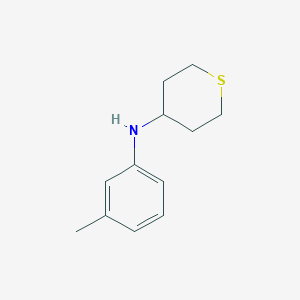 molecular formula C12H17NS B13266074 N-(3-methylphenyl)thian-4-amine 
