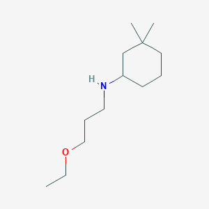 molecular formula C13H27NO B13266079 N-(3-ethoxypropyl)-3,3-dimethylcyclohexan-1-amine 