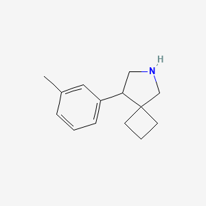 molecular formula C14H19N B13266095 8-(3-Methylphenyl)-6-azaspiro[3.4]octane 
