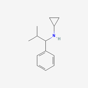 molecular formula C13H19N B13266099 N-(2-methyl-1-phenylpropyl)cyclopropanamine 