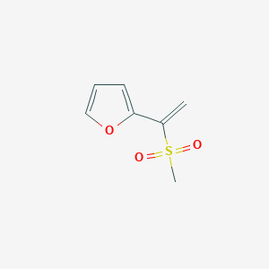 molecular formula C7H8O3S B13266100 2-(1-Methanesulfonylethenyl)furan 
