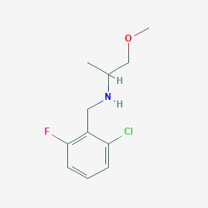 molecular formula C11H15ClFNO B13266124 [(2-Chloro-6-fluorophenyl)methyl](1-methoxypropan-2-YL)amine 