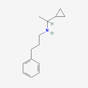 molecular formula C14H21N B13266127 (1-Cyclopropylethyl)(3-phenylpropyl)amine 