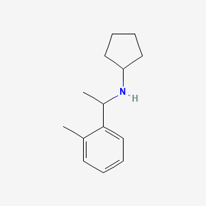 molecular formula C14H21N B13266150 N-[1-(2-methylphenyl)ethyl]cyclopentanamine 