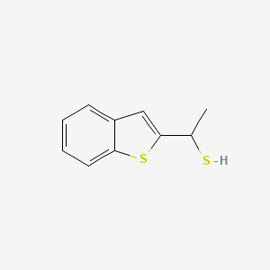 molecular formula C10H10S2 B13266154 1-(1-Benzothiophen-2-yl)ethane-1-thiol 