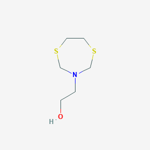 molecular formula C6H13NOS2 B13266226 2-(1,5,3-Dithiazepan-3-yl)ethanol 
