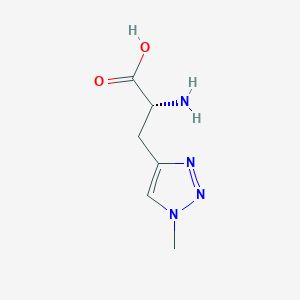 molecular formula C6H10N4O2 B13266229 (2R)-2-Amino-3-(1-methyl-1H-1,2,3-triazol-4-yl)propanoic acid 