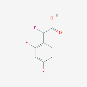 molecular formula C8H5F3O2 B13266234 2-(2,4-Difluorophenyl)-2-fluoroacetic acid 