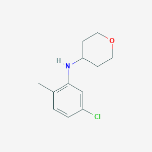 molecular formula C12H16ClNO B13266254 N-(5-chloro-2-methylphenyl)oxan-4-amine 