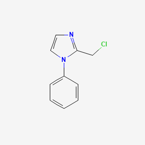 molecular formula C10H9ClN2 B13266273 2-(Chloromethyl)-1-phenyl-1h-imidazole 