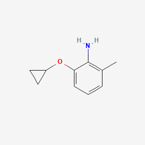 molecular formula C10H13NO B13266290 2-Cyclopropoxy-6-methylaniline 