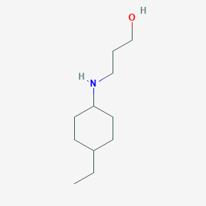 molecular formula C11H23NO B13266297 3-[(4-Ethylcyclohexyl)amino]propan-1-ol 