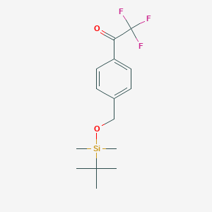 molecular formula C15H21F3O2Si B132663 4'-[(tert-Butyldimethylsilyloxy)methyl]-2,2,2-trifluoroacetophenone CAS No. 87736-75-2