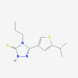 molecular formula C12H17N3S2 B1326630 5-(5-异丙基噻吩-3-基)-4-丙基-4H-1,2,4-三唑-3-硫醇 CAS No. 861227-42-1