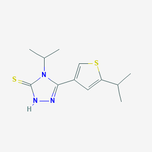 molecular formula C12H17N3S2 B1326631 4-isopropyl-5-(5-isopropylthien-3-yl)-4H-1,2,4-triazole-3-thiol CAS No. 861227-41-0