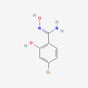 molecular formula C7H7BrN2O2 B13266320 4-Bromo-N',2-dihydroxybenzene-1-carboximidamide 