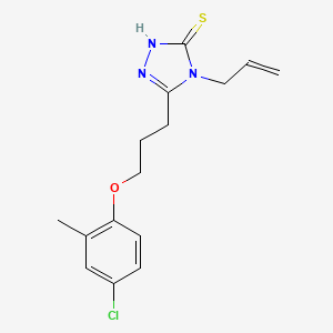 molecular formula C15H18ClN3OS B1326633 4-allyl-5-[3-(4-chloro-2-methylphenoxy)propyl]-4H-1,2,4-triazole-3-thiol CAS No. 956576-80-0