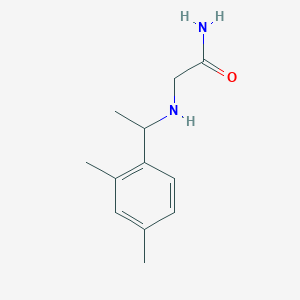 molecular formula C12H18N2O B13266356 2-{[1-(2,4-Dimethylphenyl)ethyl]amino}acetamide 