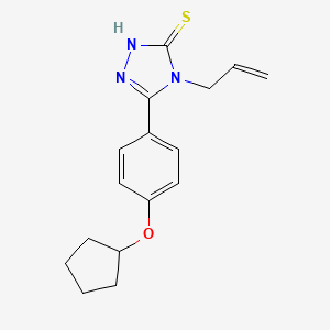 molecular formula C16H19N3OS B1326637 4-烯丙基-5-[4-(环戊氧基)苯基]-4H-1,2,4-三唑-3-硫醇 CAS No. 861238-33-7