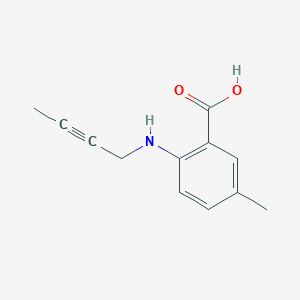 molecular formula C12H13NO2 B13266376 2-[(But-2-yn-1-yl)amino]-5-methylbenzoic acid 