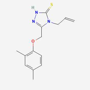 molecular formula C14H17N3OS B1326638 4-allyl-5-[(2,4-dimethylphenoxy)methyl]-4H-1,2,4-triazole-3-thiol CAS No. 861433-16-1