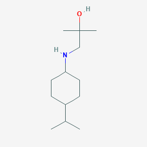 molecular formula C13H27NO B13266403 2-Methyl-1-{[4-(propan-2-yl)cyclohexyl]amino}propan-2-ol 